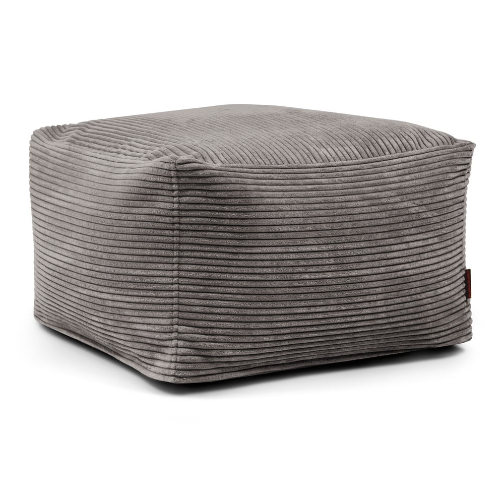 Tmavosivý menčestrový sedací vak Softbox MooG – SLOWDOWN