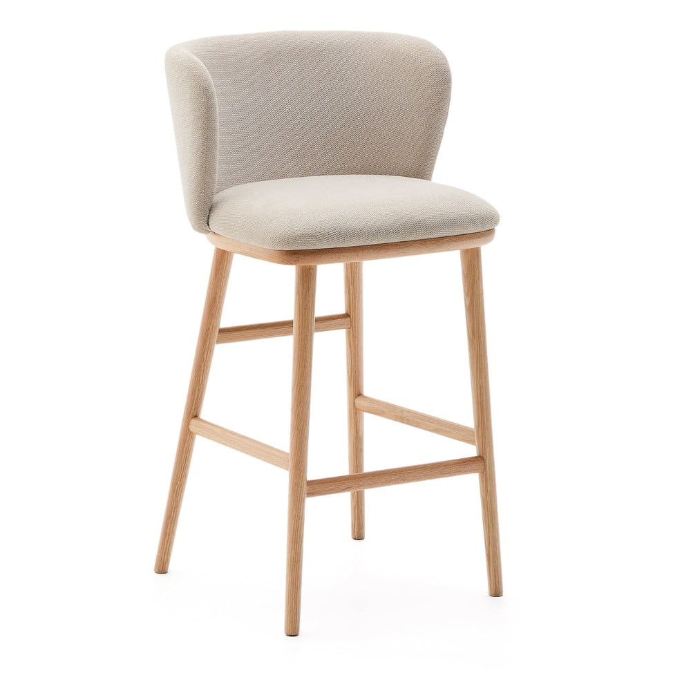 Béžová barová stolička (výška sedadla 65 cm) Ciselia – Kave Home