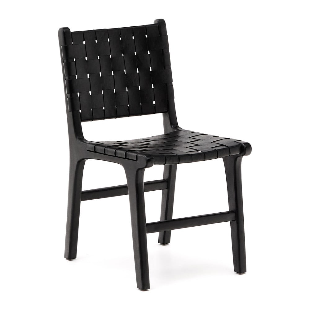 Čierna jedálenská stolička z mahagónového dreva Calixta – Kave Home