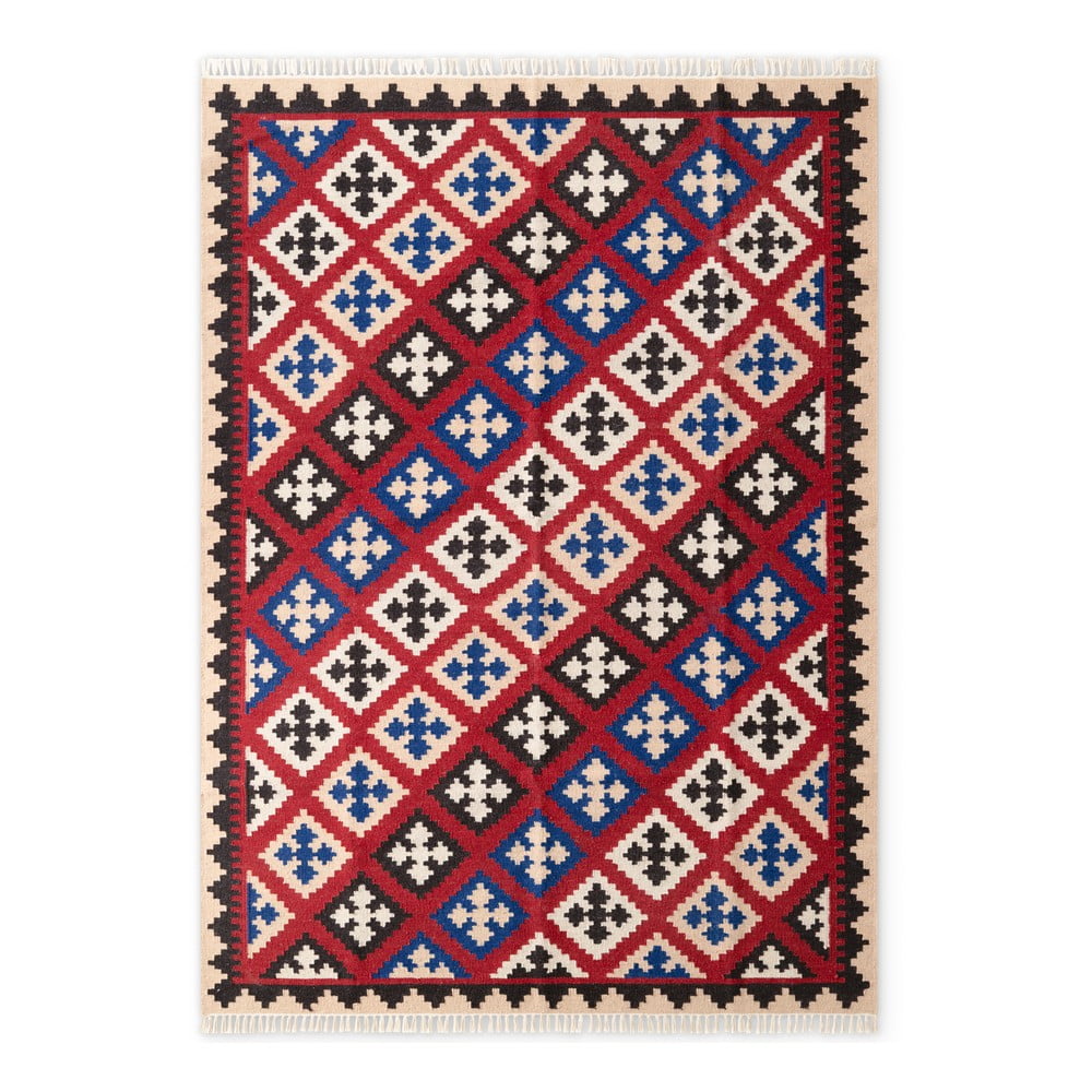 Červený obojstranný ručne tkaný vlnený koberec 200x290 cm Kamal Rami – Nouristan