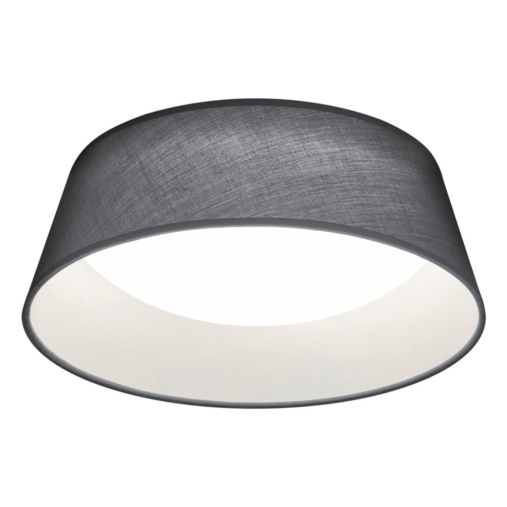 Čierne LED stropné svietidlo s textilným tienidlom Ponts – Trio