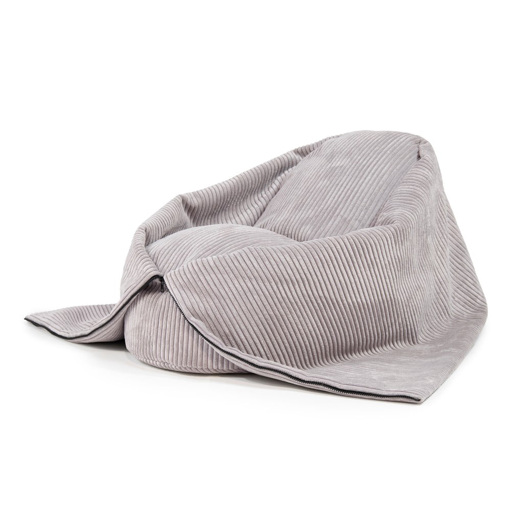 Svetlosivý menčestrový detský sedací vak Cocoon 100 – SLOWDOWN