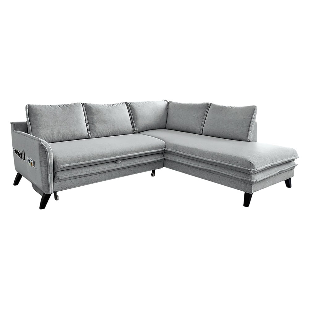 Svetlosivá rozkladacia rohová pohovka Miuform Charming Charlie L