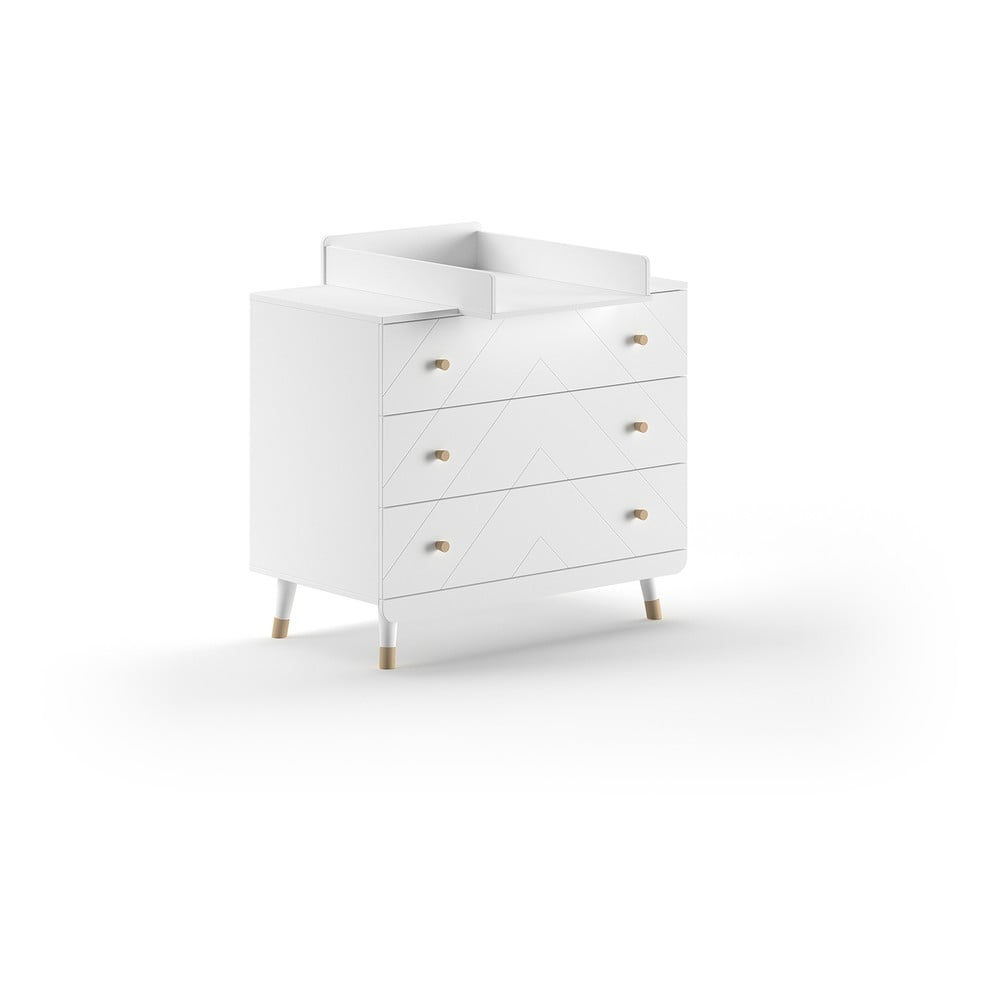 Biela detská komoda s prebaľovacím pultom 100x100x74 cm Billy – Vipack