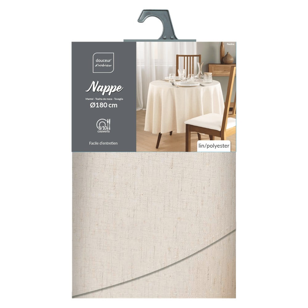 Obrus ø 180 cm Pauline – douceur d'intérieur