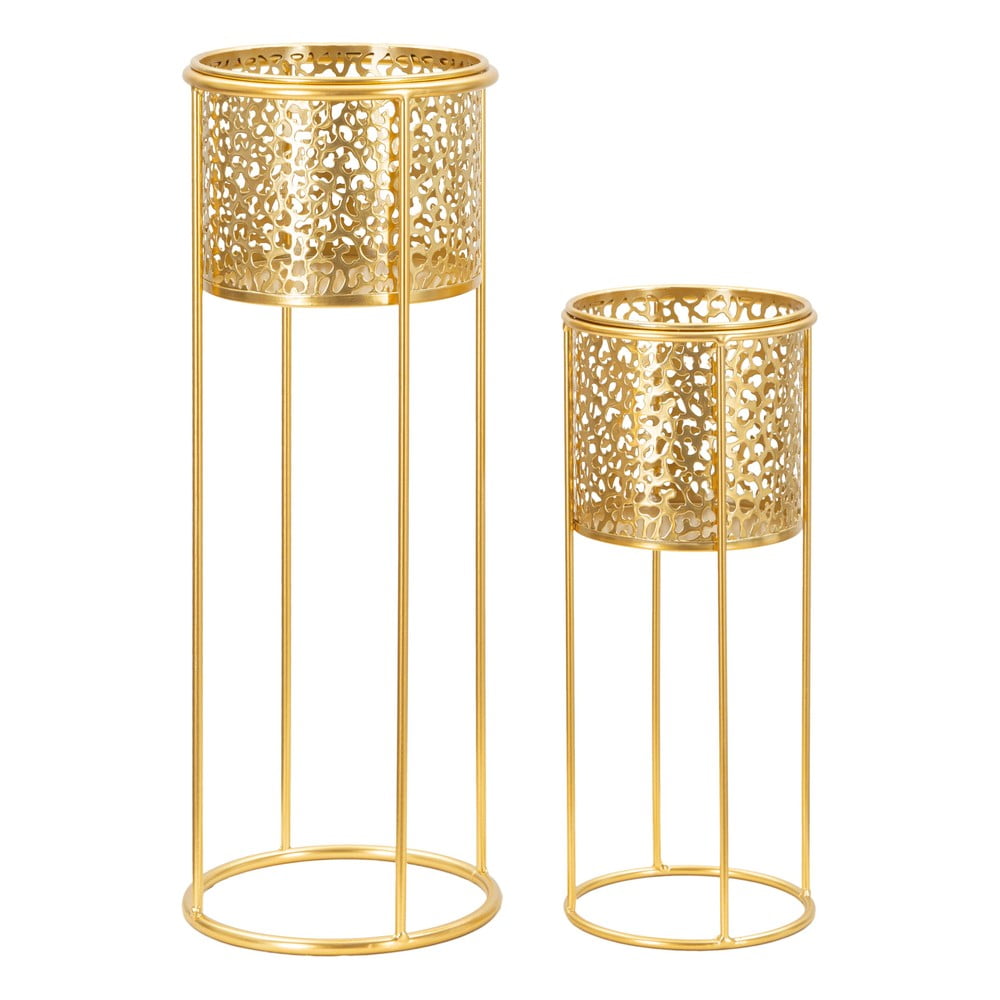 Kovové stojany na kvety 2 ks ø 17 cm (výška  46 cm) Nat – Mauro Ferretti