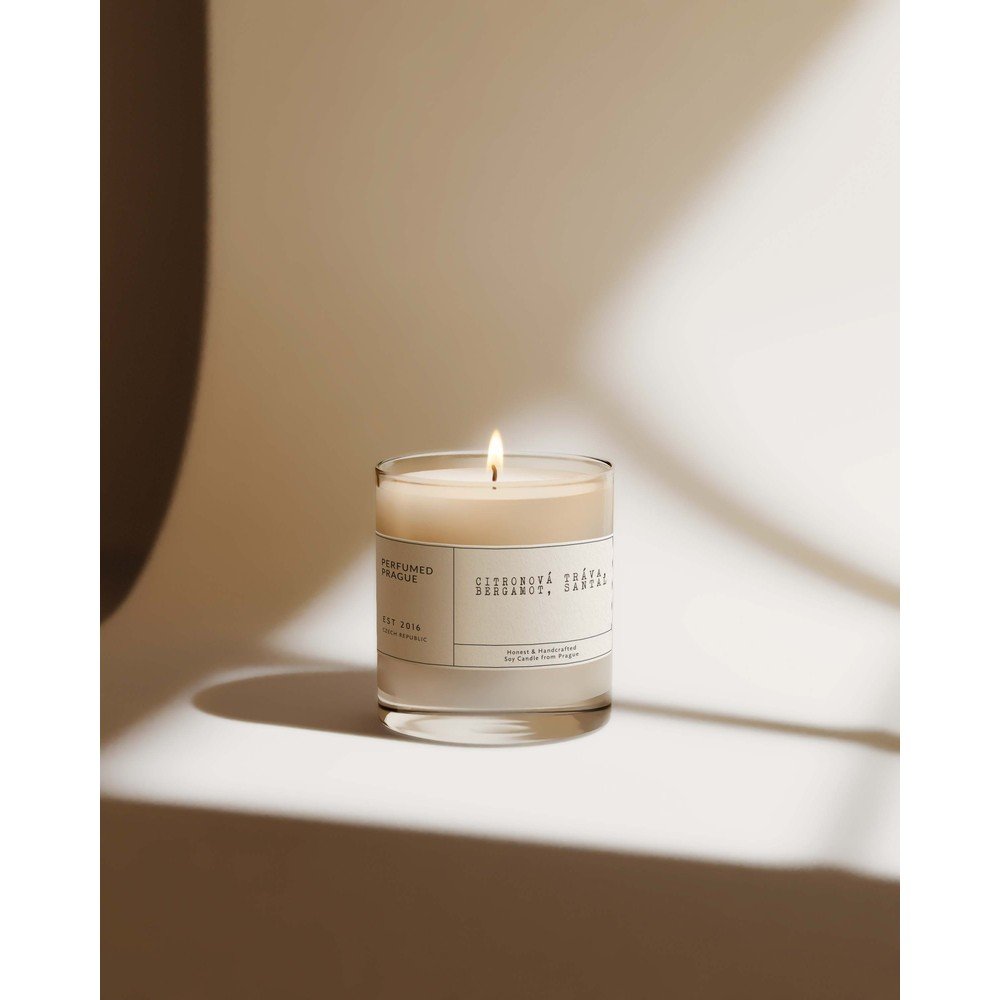 Vonná sójová sviečka doba horenia 40 h #69 Lemongrass