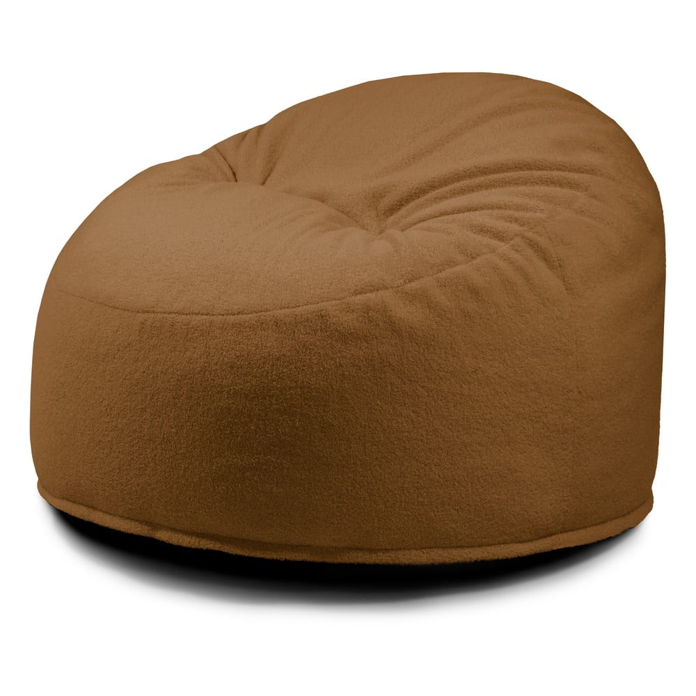 Hnedý detský sedací vak z textílie buklé Om 85 – SLOWDOWN