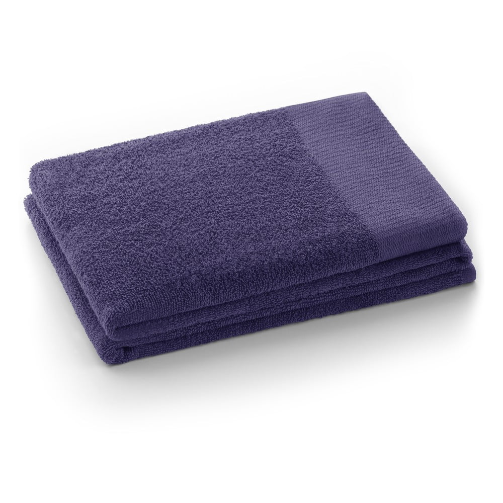 Fialový froté bavlnený uterák 50x100 cm Amari – Restilo