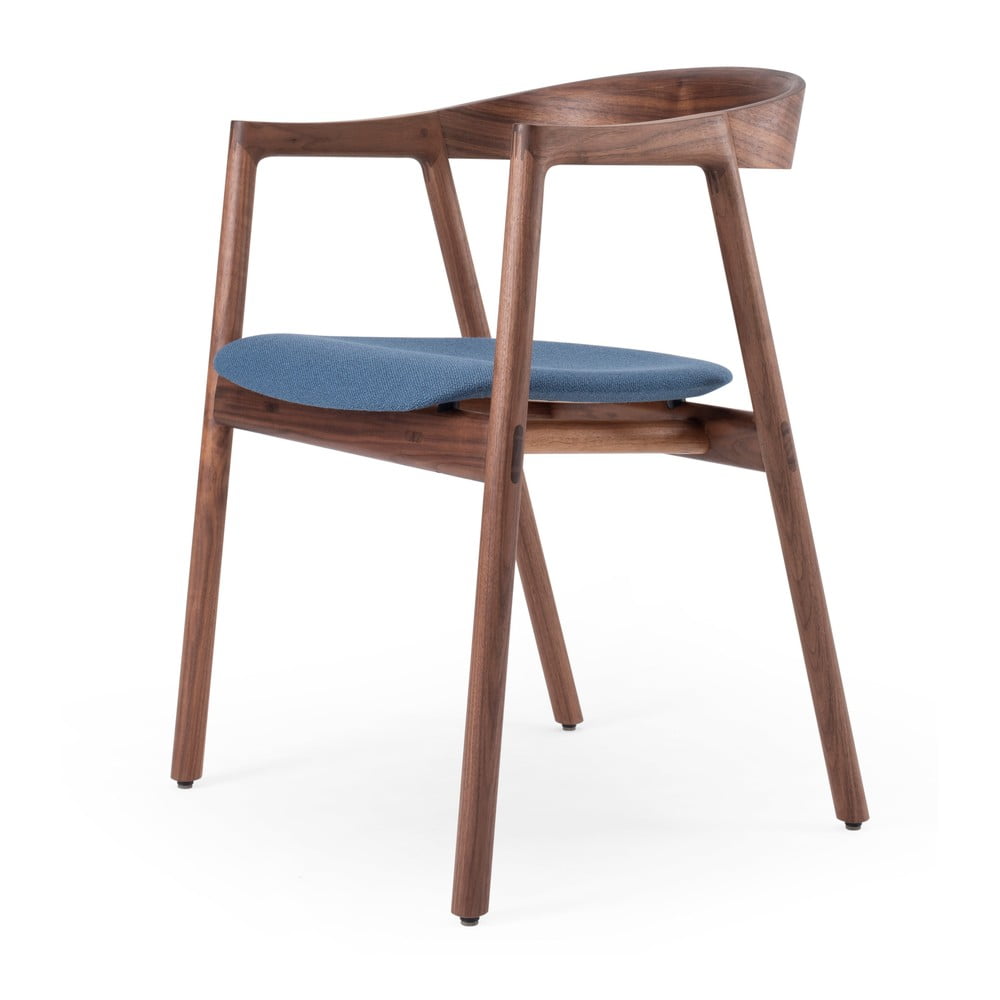 Modrá/hnedá jedálenská stolička Muna – Gazzda