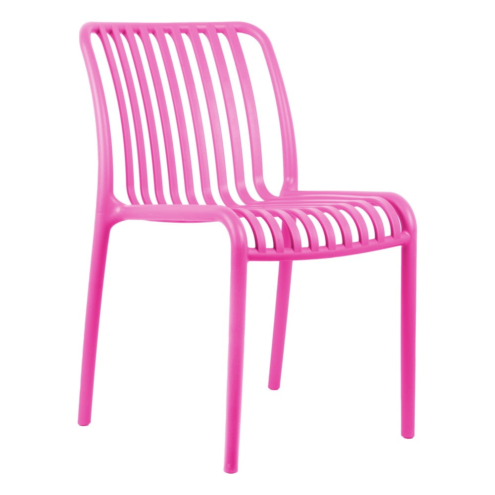 Ružová plastová jedálenská stolička Glee – Leitmotiv