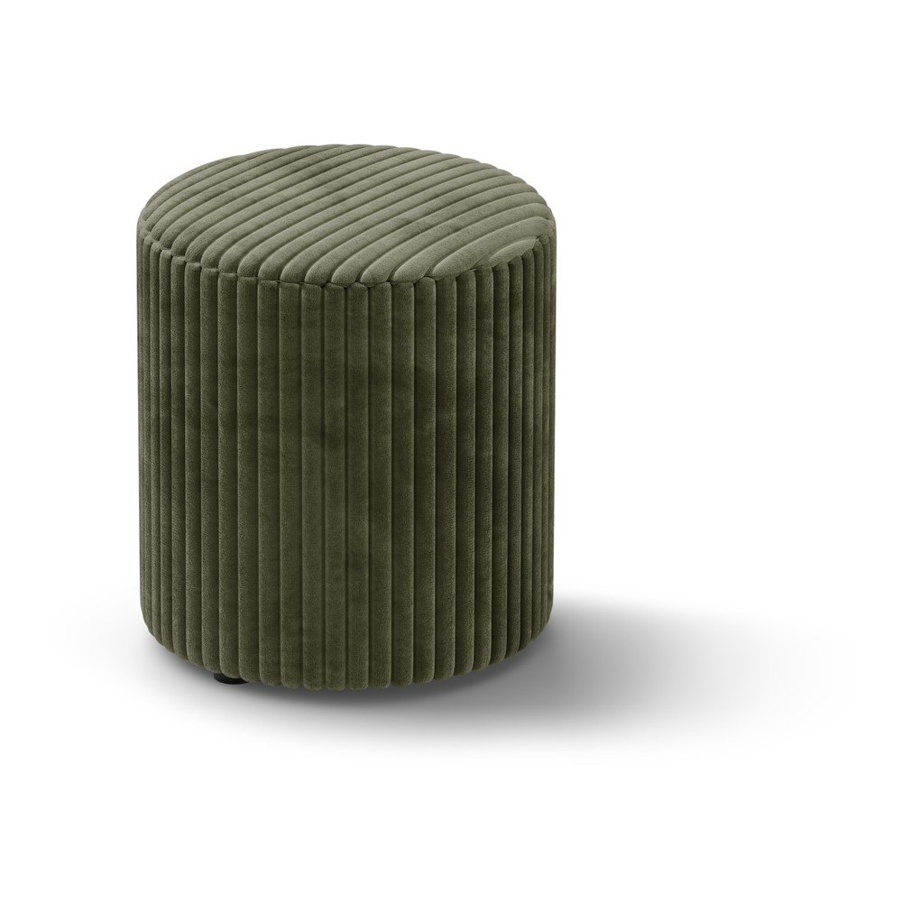 Zelený menčestrový taburet Dia – Micadoni