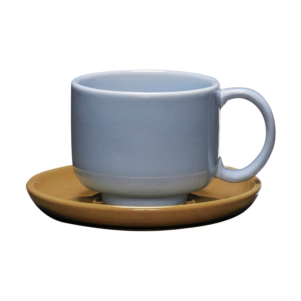 Svetlomodro-hnedá šálka z kameniny Amare – Hübsch