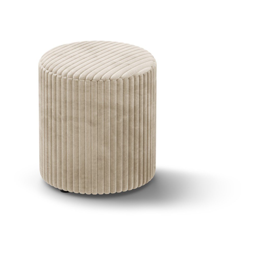 Béžový menčestrový taburet Dia – Micadoni