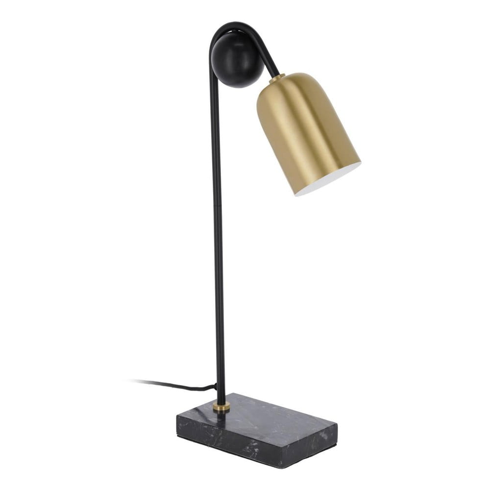Stolová lampa v čierno-zlatej farbe (výška 60 cm) Natsumi – Kave Home