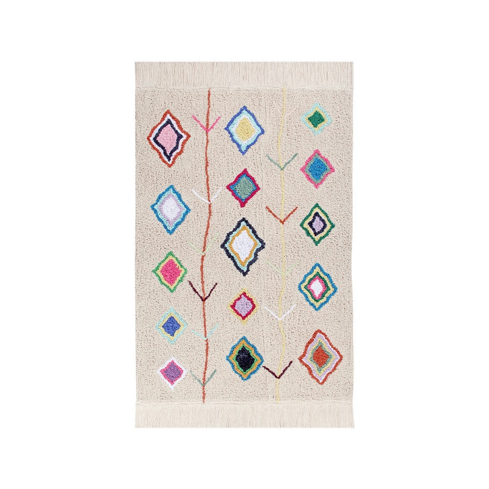 Krémový prateľný ručne tkaný bavlnený koberec 170x240 cm Kaarol – Lorena Canals