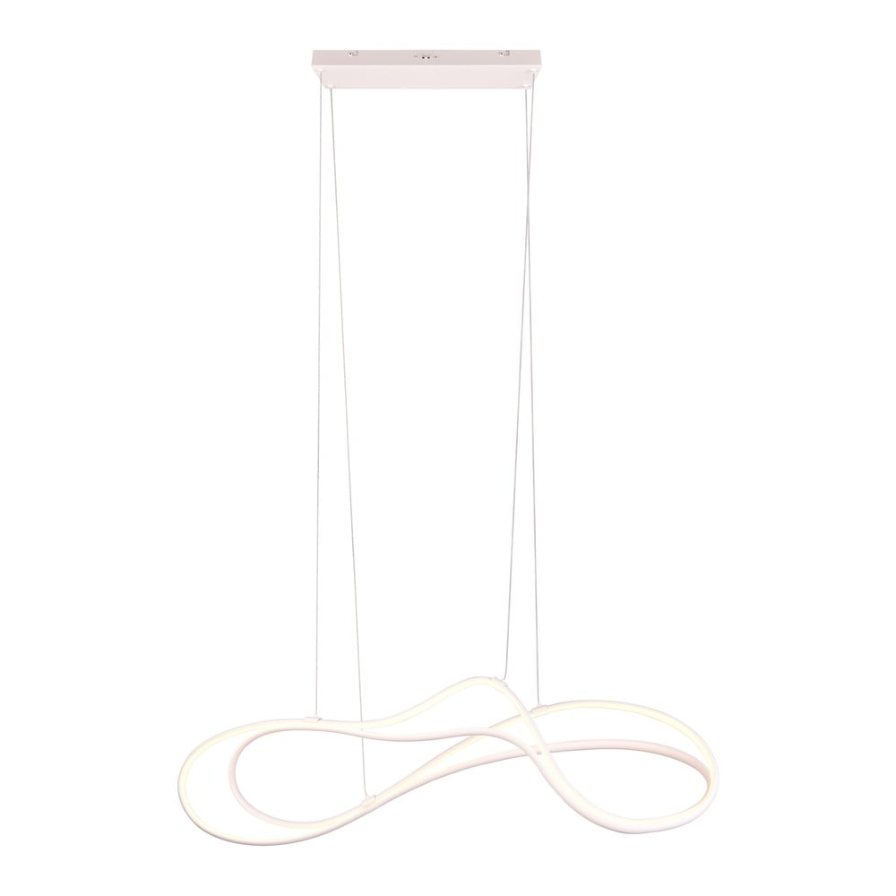 Biele LED závesné svietidlo s kovovým tienidlom Nala – Trio Select