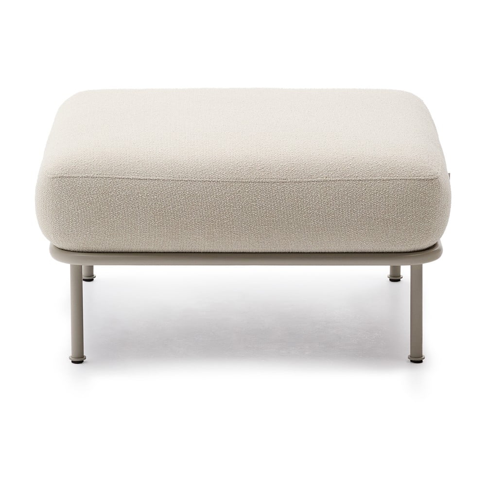 Béžová podnožka z textílie buklé Aurum – Kave Home