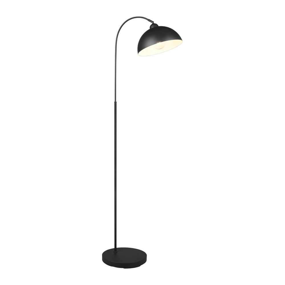 Čierna stojacia lampa s kovovým tienidlom (výška 170 cm) Sierra – Trio