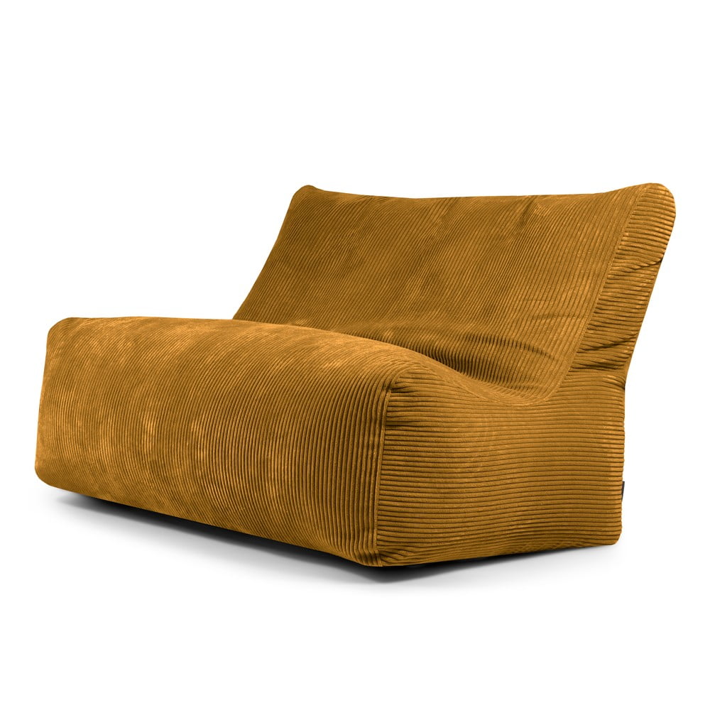 Menčestrový sedací vak v horčicovej farbe Sofa Seat Lounge – SLOWDOWN