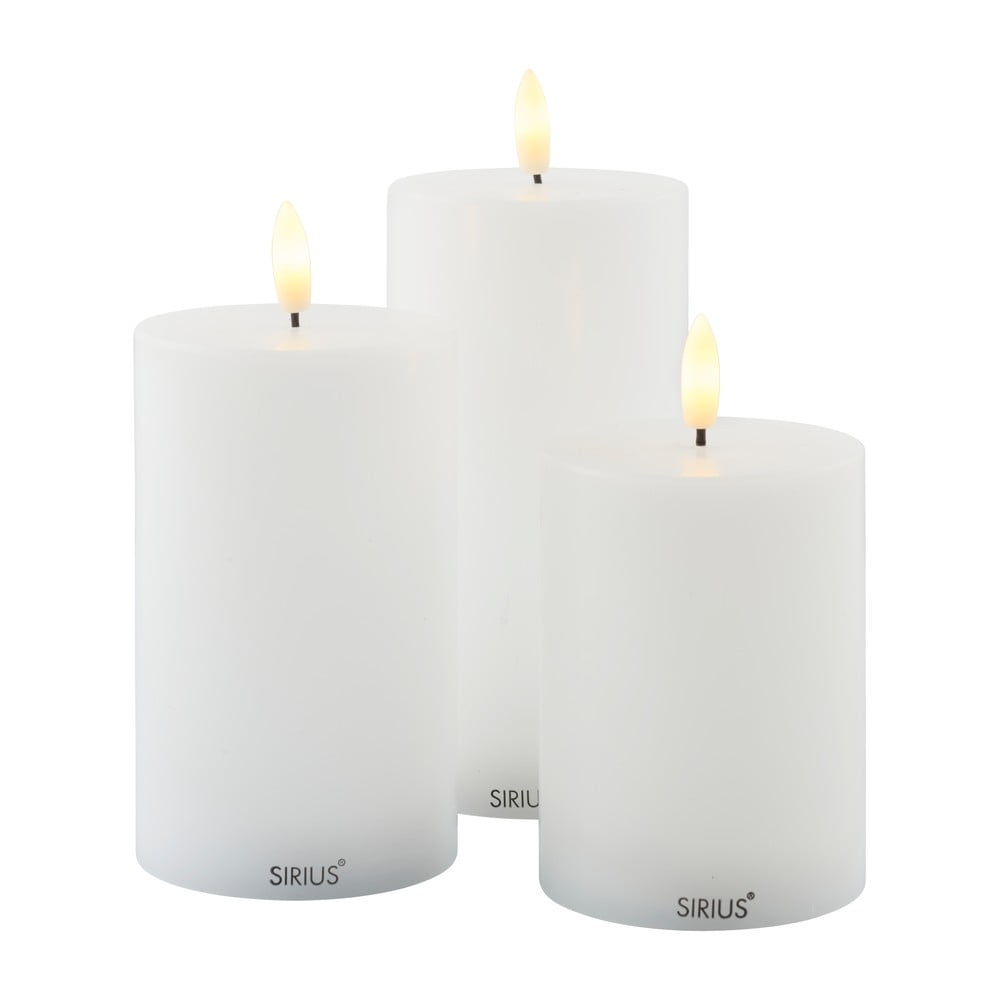 LED sviečky v súprave 3 ks (výška 15 cm) Sille Rechargeable – Sirius