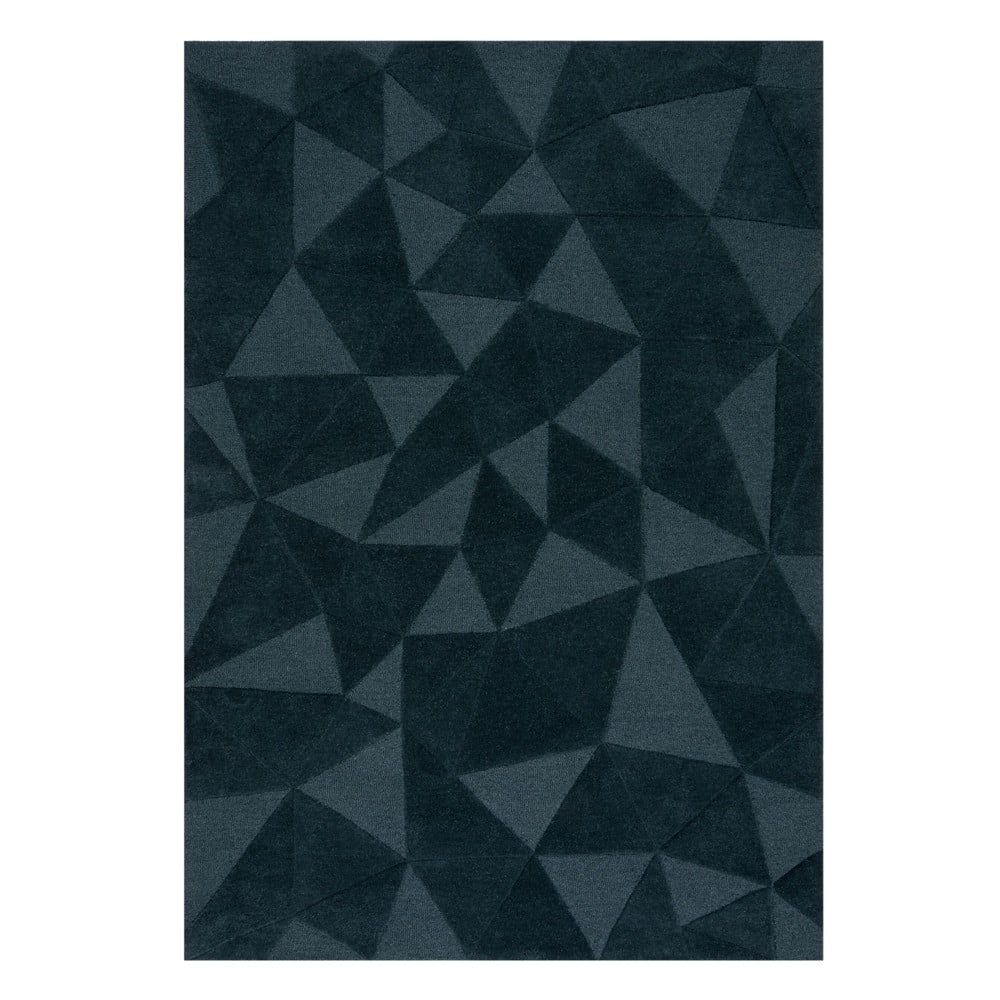 Zelenomodrý ručne tkaný vlnený koberec 160x230 cm Shard Teal – Flair Rugs