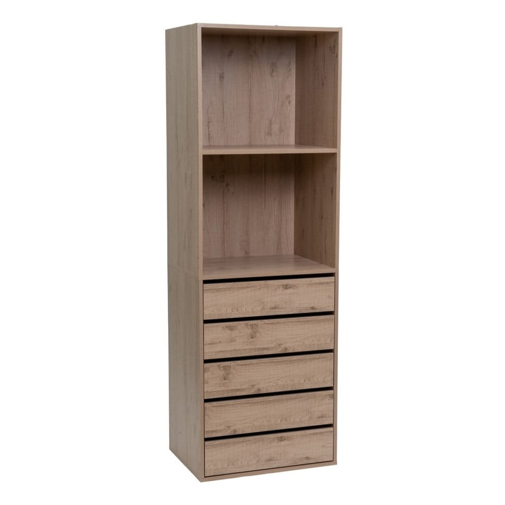 Otvorená modulárna skriňa v dekore duba v prírodnej farbe 60x180x45 cm Modular – Casa Selección