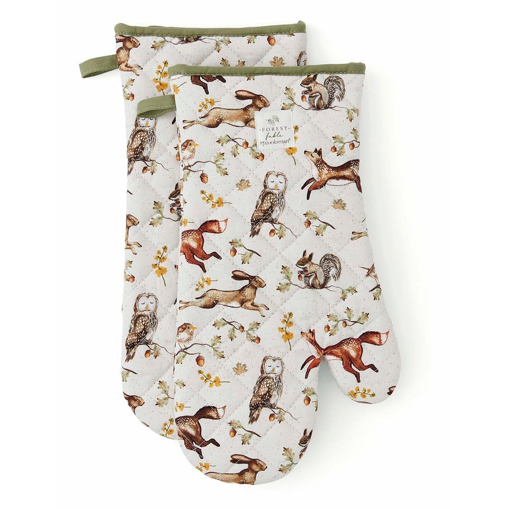 Bavlnené kuchynské rukavice v súprave 2 ks Forest Fable – Cooksmart ®