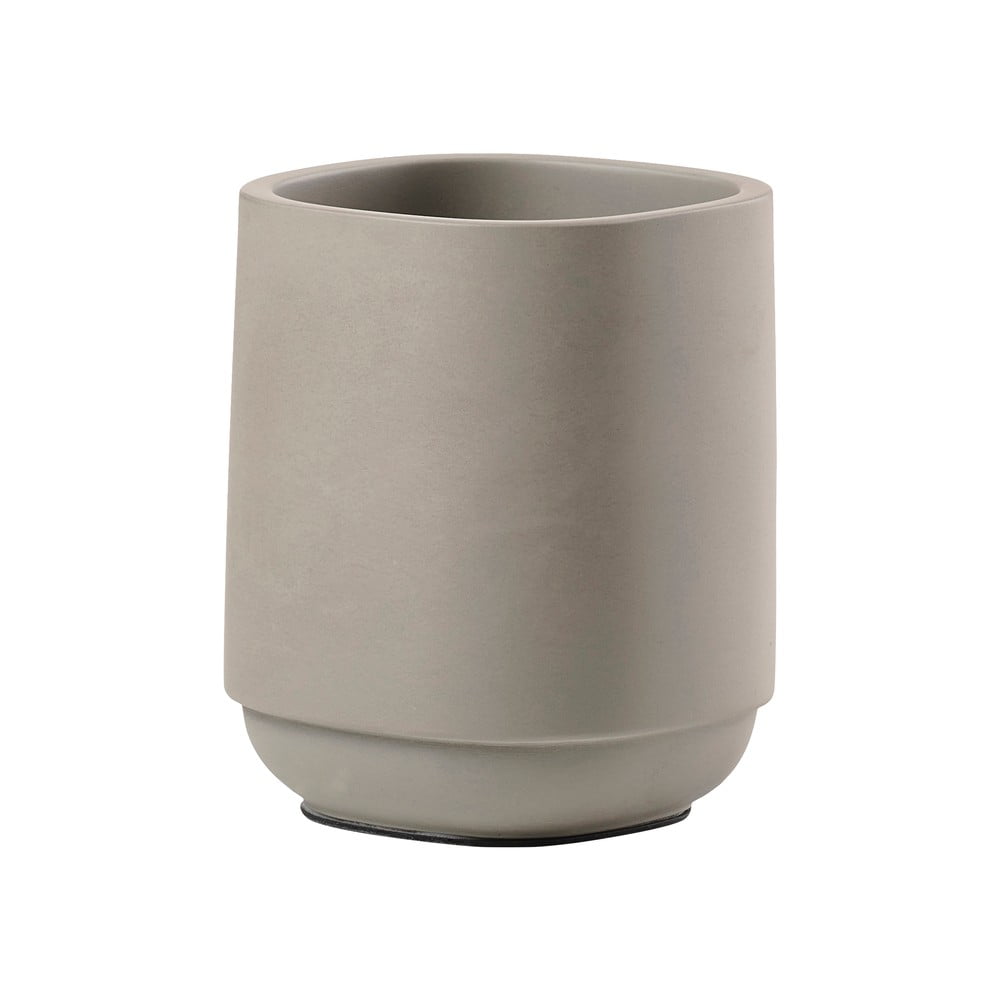 Béžový betónový téglik na zubné kefky Time - Zone