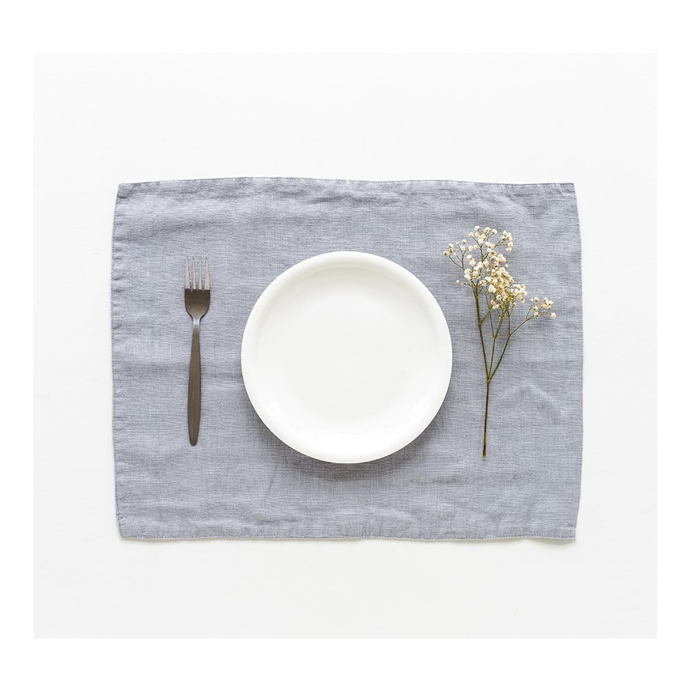 Svetlosivé ľanové prestieranie Linen Tales