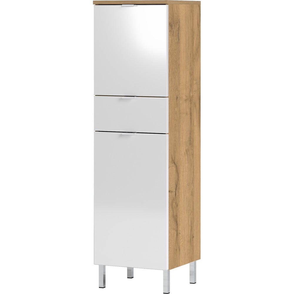 Biela skrinka s dubovým dekorom Germania Mauresaa