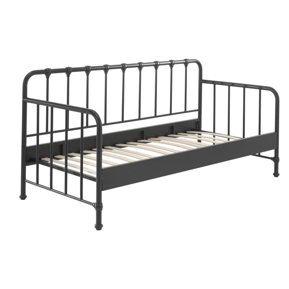 Sivá kovová detská posteľ 90x200 cm BRONXX – Vipack