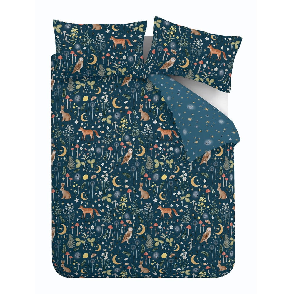 Tmavomodré obliečky na jednolôžko 135x200 cm Enchanted Twilight - Catherine Lansfield