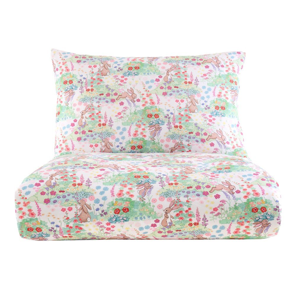 Bavlnená detská obliečka na jednolôžko 135x200 cm Meadow Bunnies – Belle & Boo