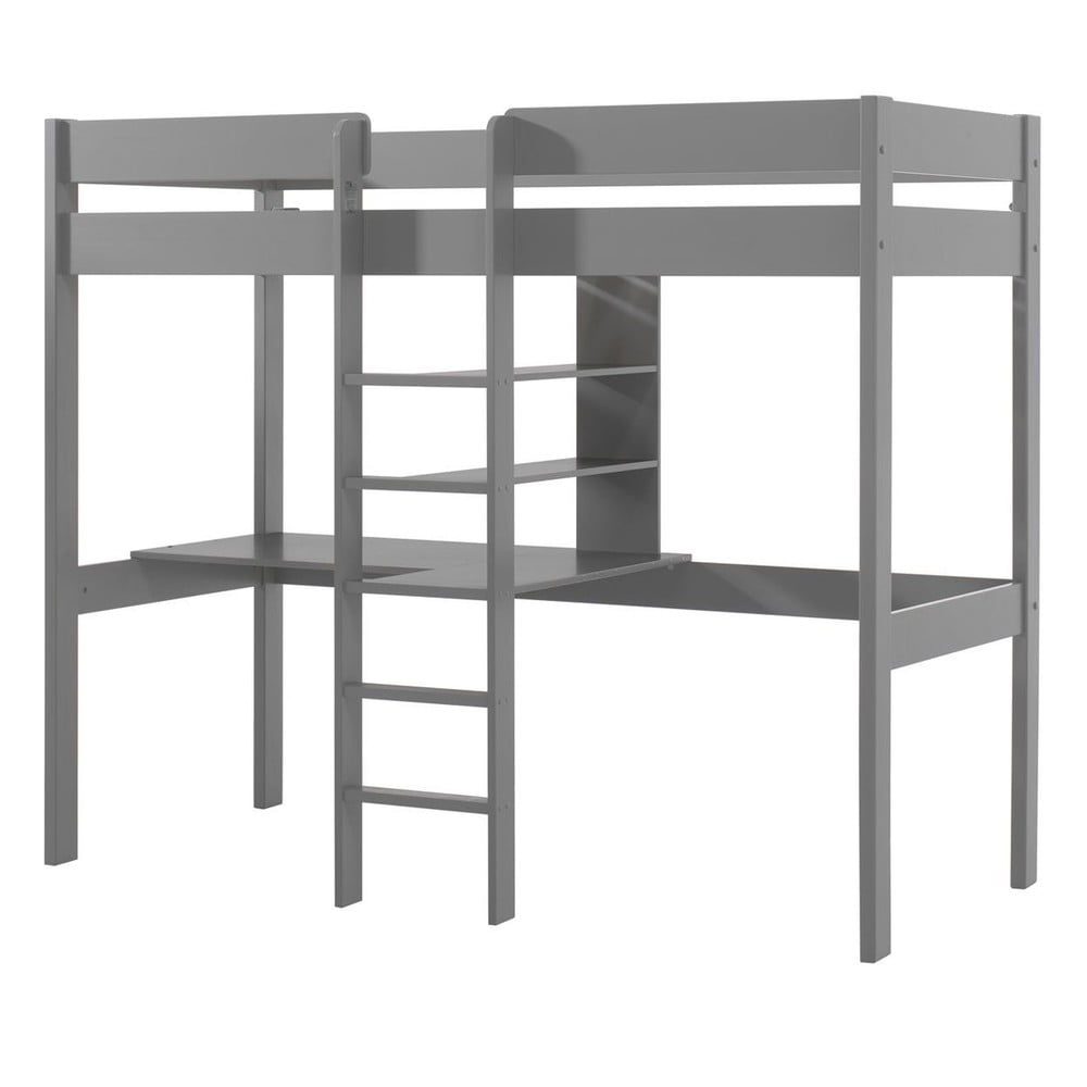 Sivá vyvýšená detská posteľ 90x200 cm Pino - Vipack