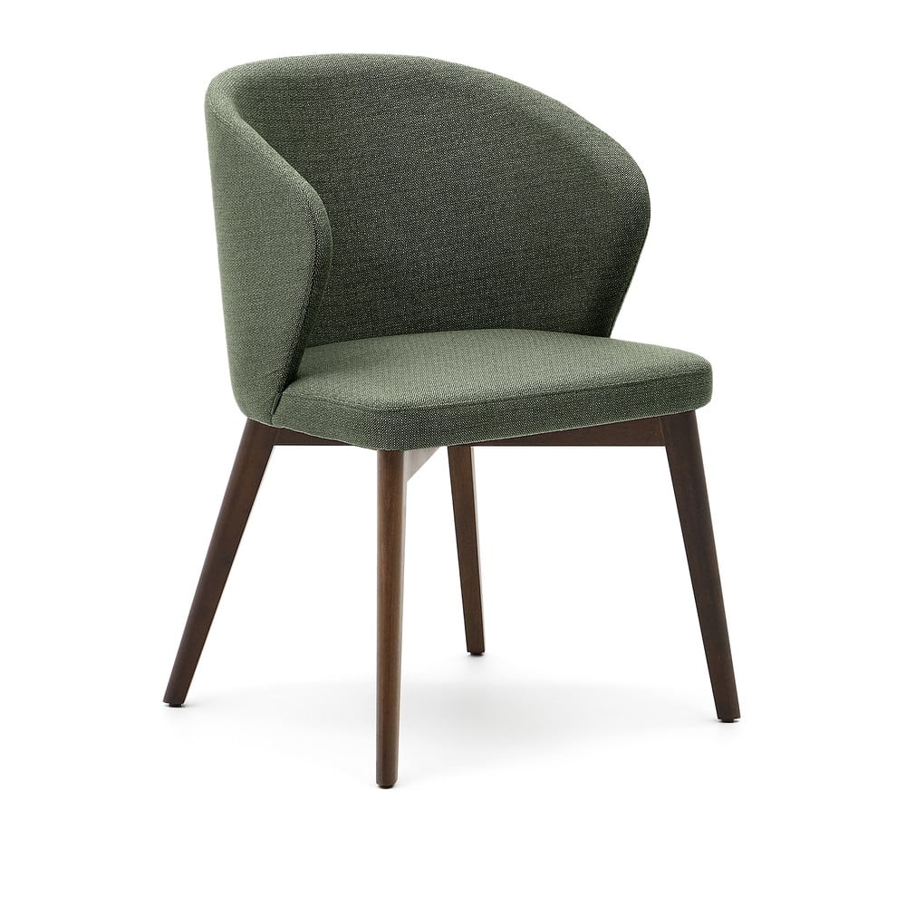 Tmavozelené čalúnené jedálenské kreslo Darice – Kave Home