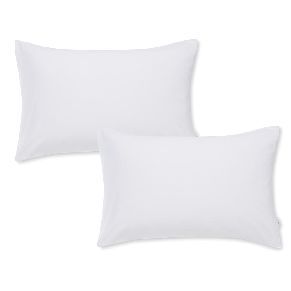 Súprava 2 bielych obliečok na vankúš z bavlneného saténu Bianca Standard