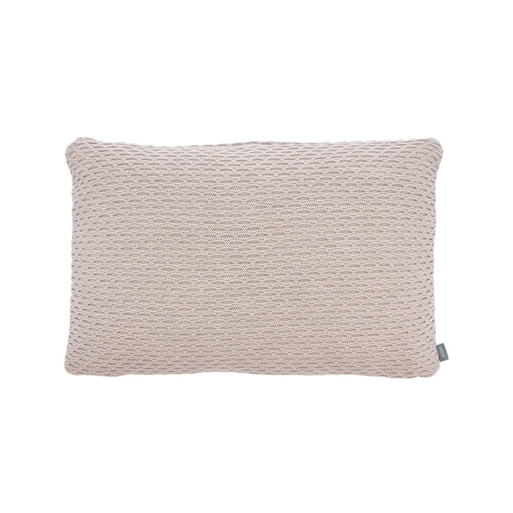 Béžový vankúš zo zmesi bavlny a vlny Södahl Wave Knit