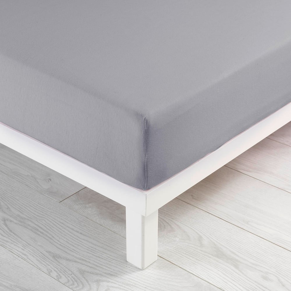 Svetlosivá napínacia plachta jersey 90x190 cm Jersy – douceur d'intérieur