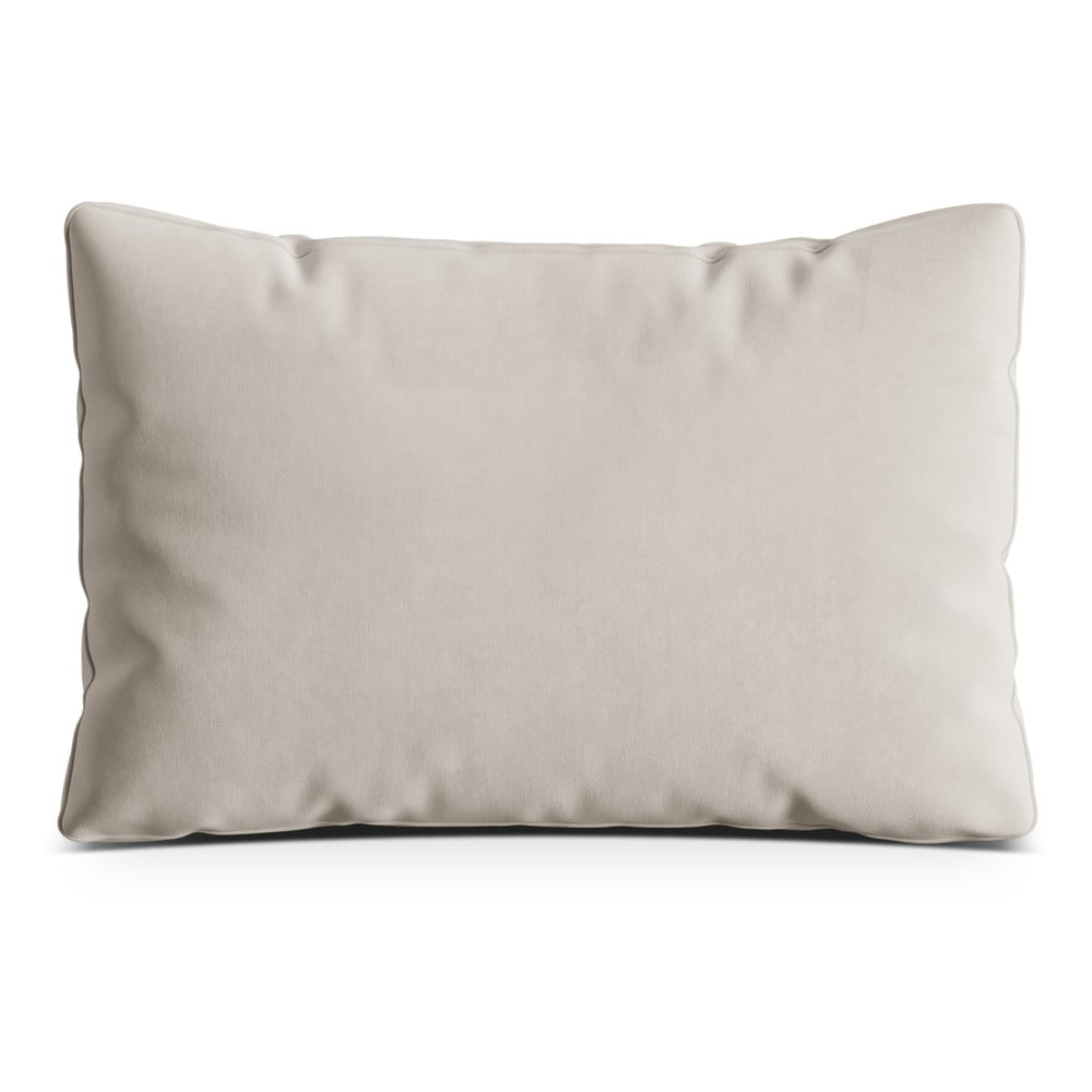 Béžový zamatový vankúš na gauč Kemi – Cosmopolitan Design