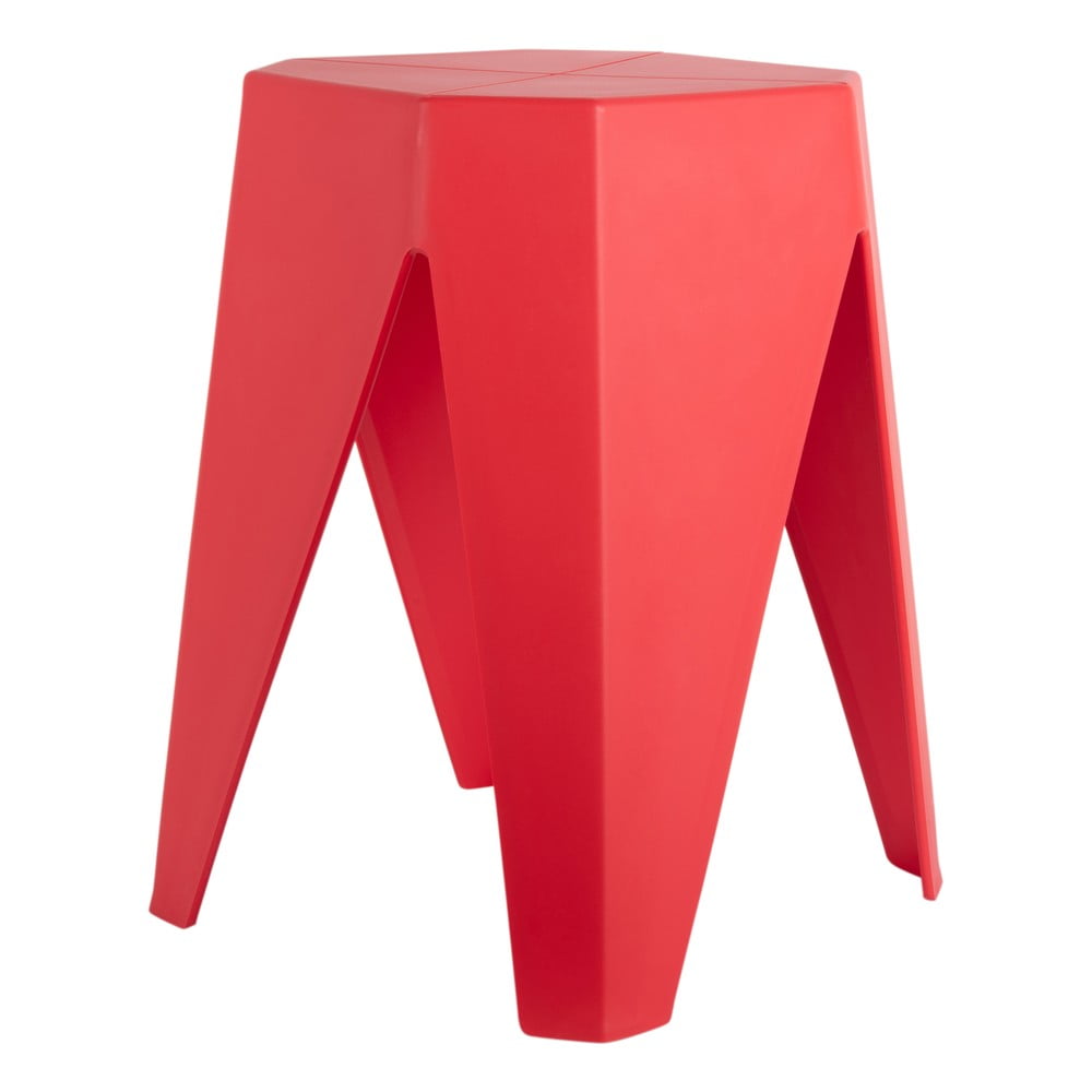 Červená plastová stolička Cherish – Leitmotiv