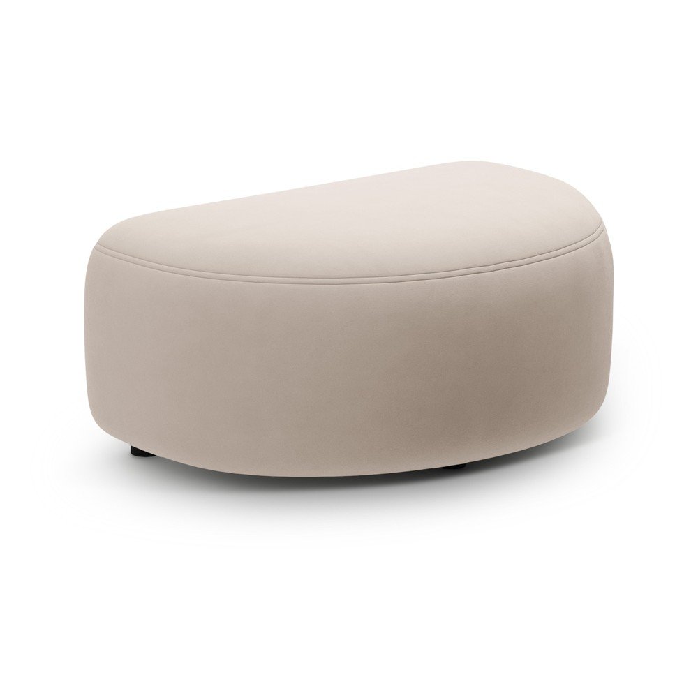 Béžová zamatová podnožka Kate – Micadoni