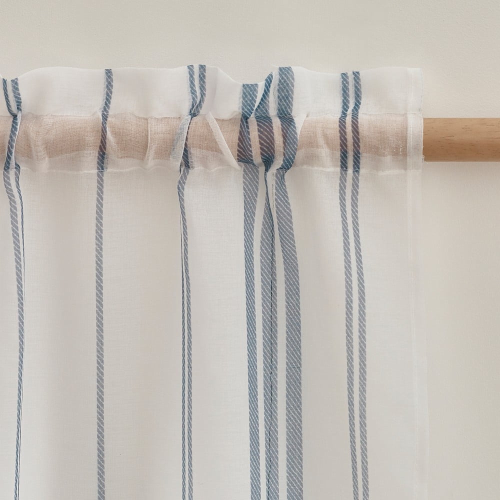 Biela voálová záclona 140x122 cm Harbour Stripe – Catherine Lansfield