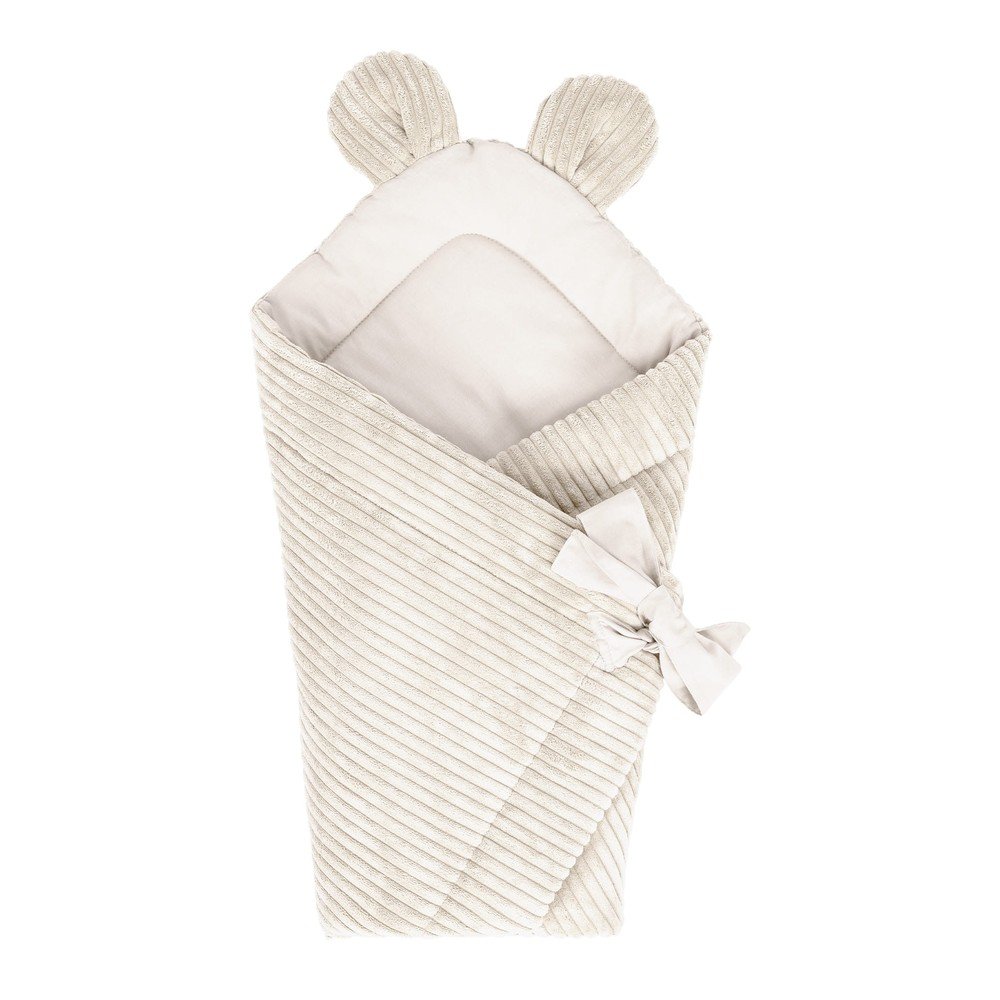 Béžová menčestrová detská zavinovačka 35x65 cm – Meowbaby