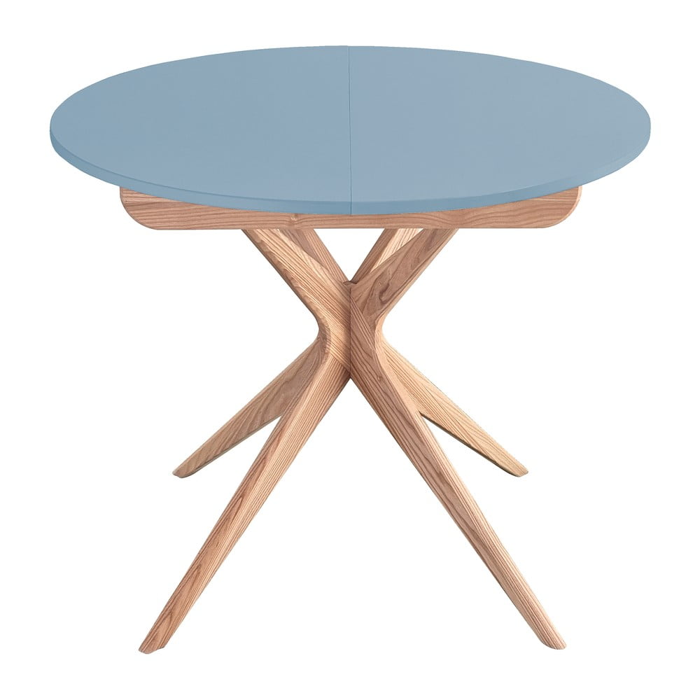 Okrúhly rozkladací jedálenský stôl s prídavnou doskou ø 90 cm Jubi – Ragaba