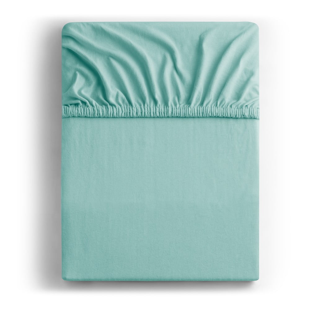 Tyrkysová napínacia plachta jersey 220x200 cm Amber – Restilo