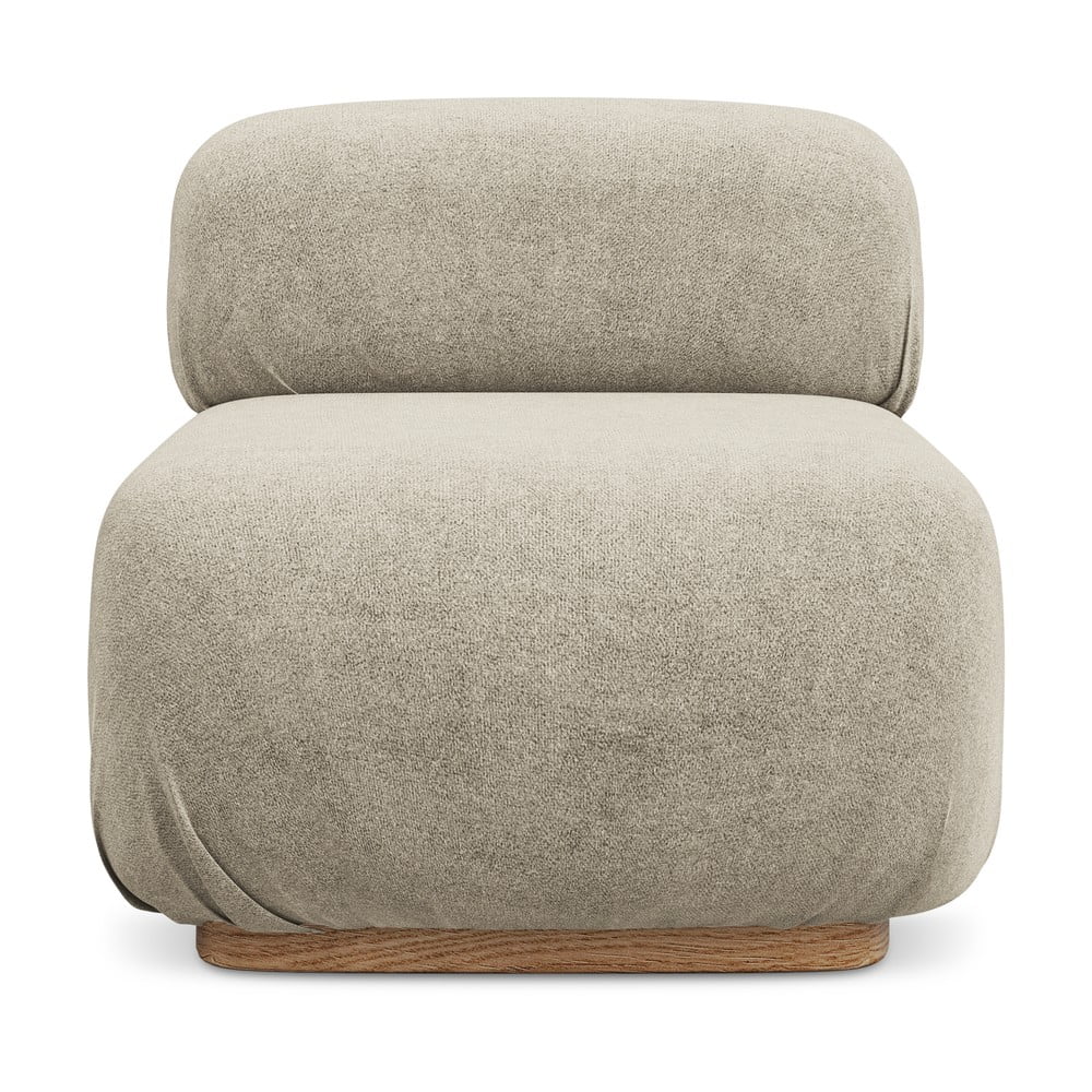 Béžový modul pohovky z textílie buklé Ailani – Makamii