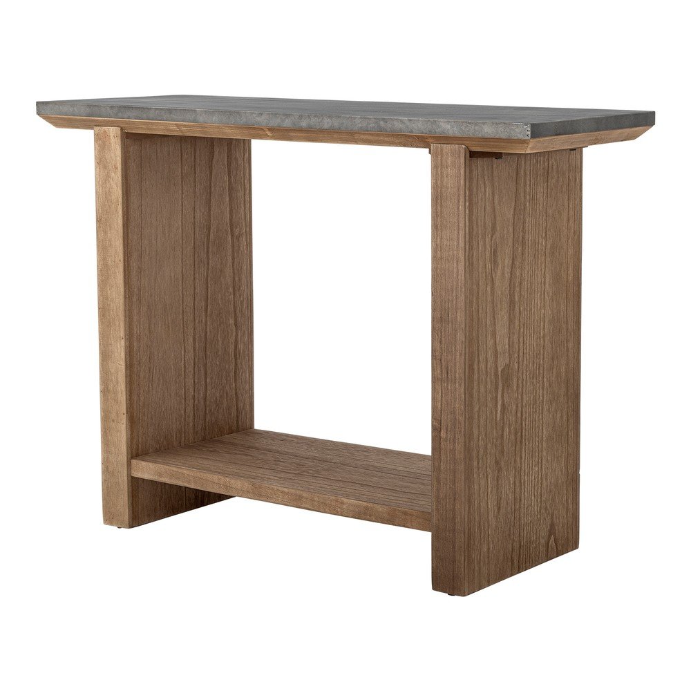 Konzolový stolík s kovovou doskou v prírodnej farbe 40x110 cm Riva – Bloomingville