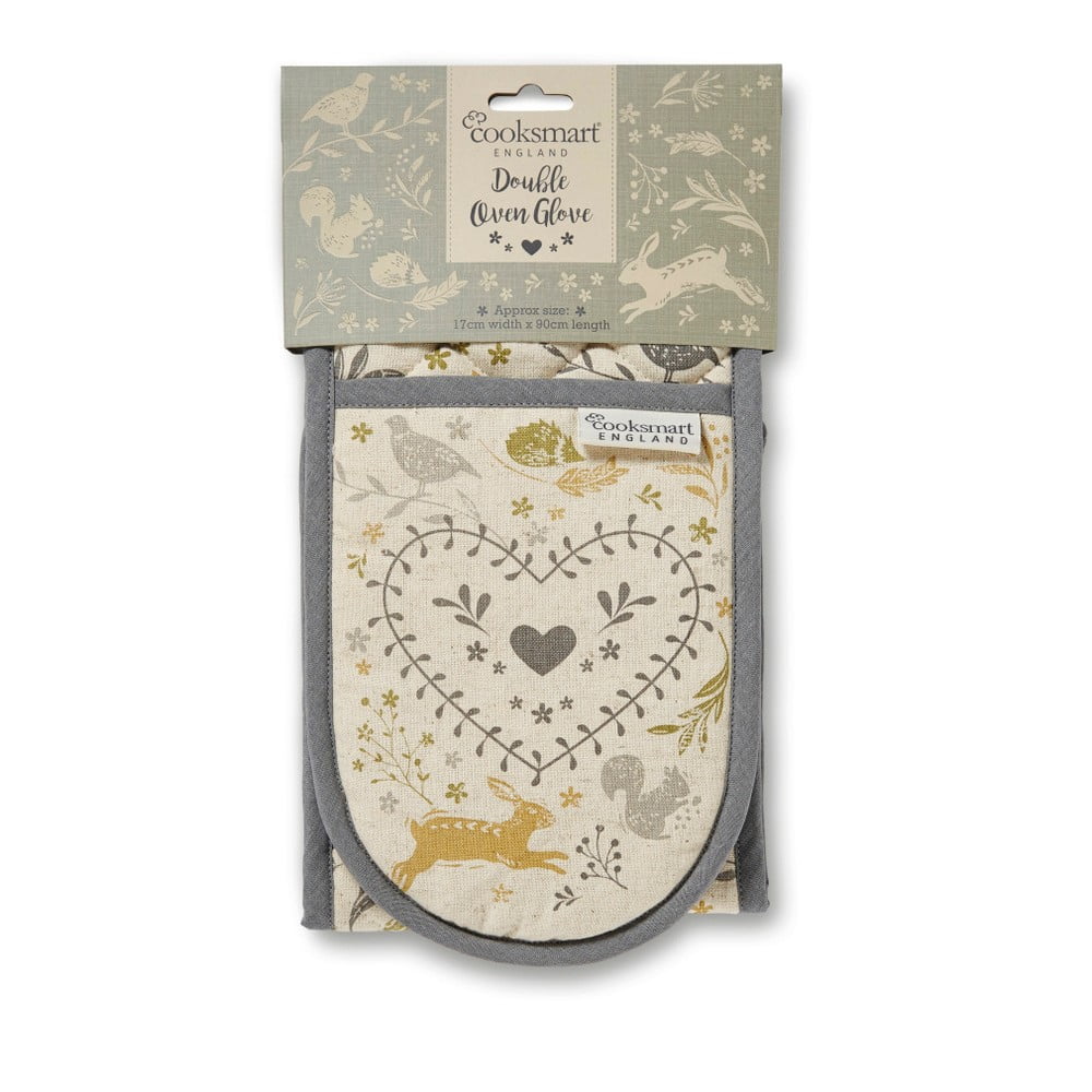 Bavlnená dvojitá kuchynská rukavica Cooksmart ® Woodie