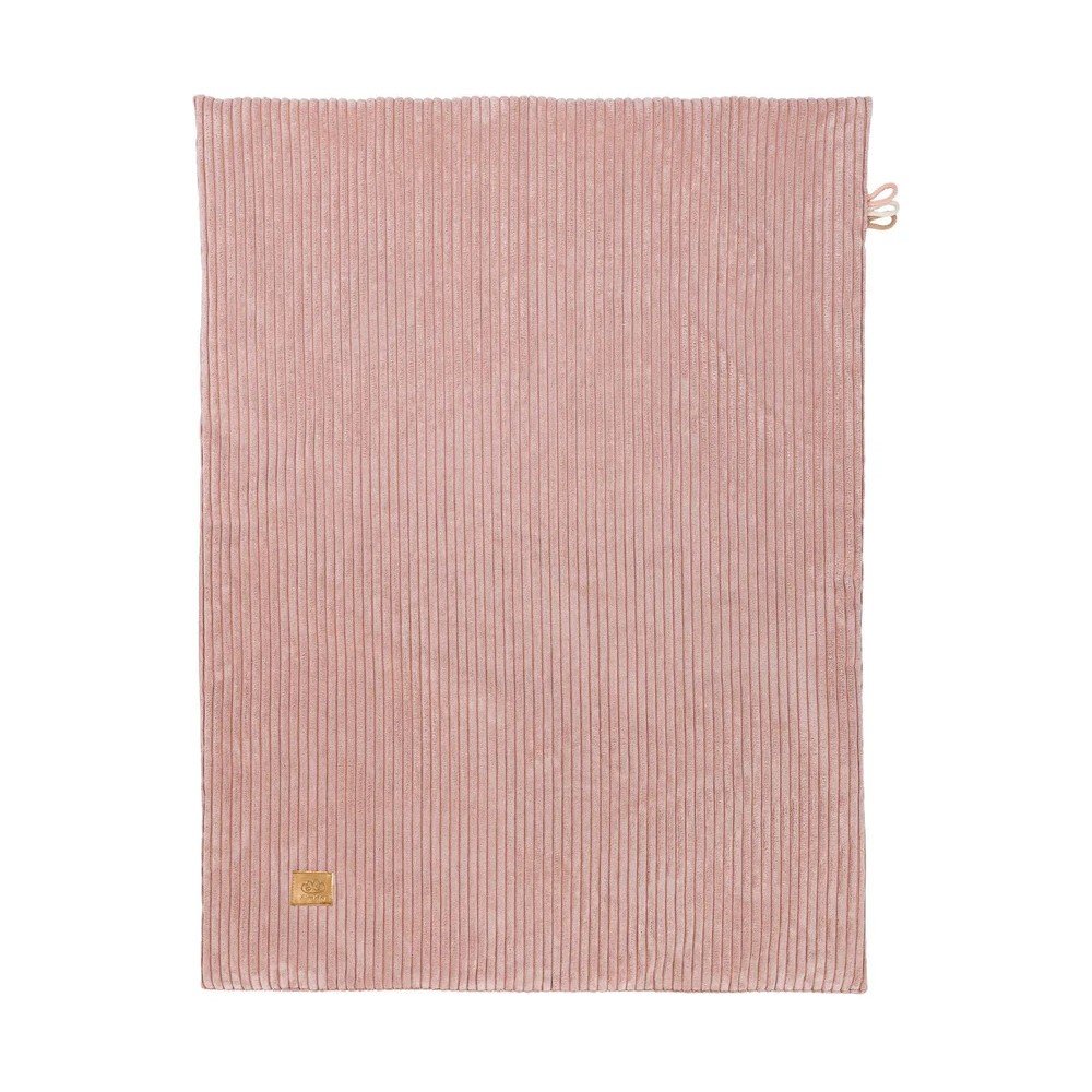 Ružová menčestrová detská deka 100x77 cm – Meowbaby